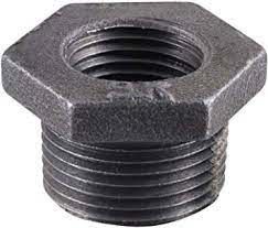 BLACK MALLEABLE BUSHING 1/2 x 3/8
