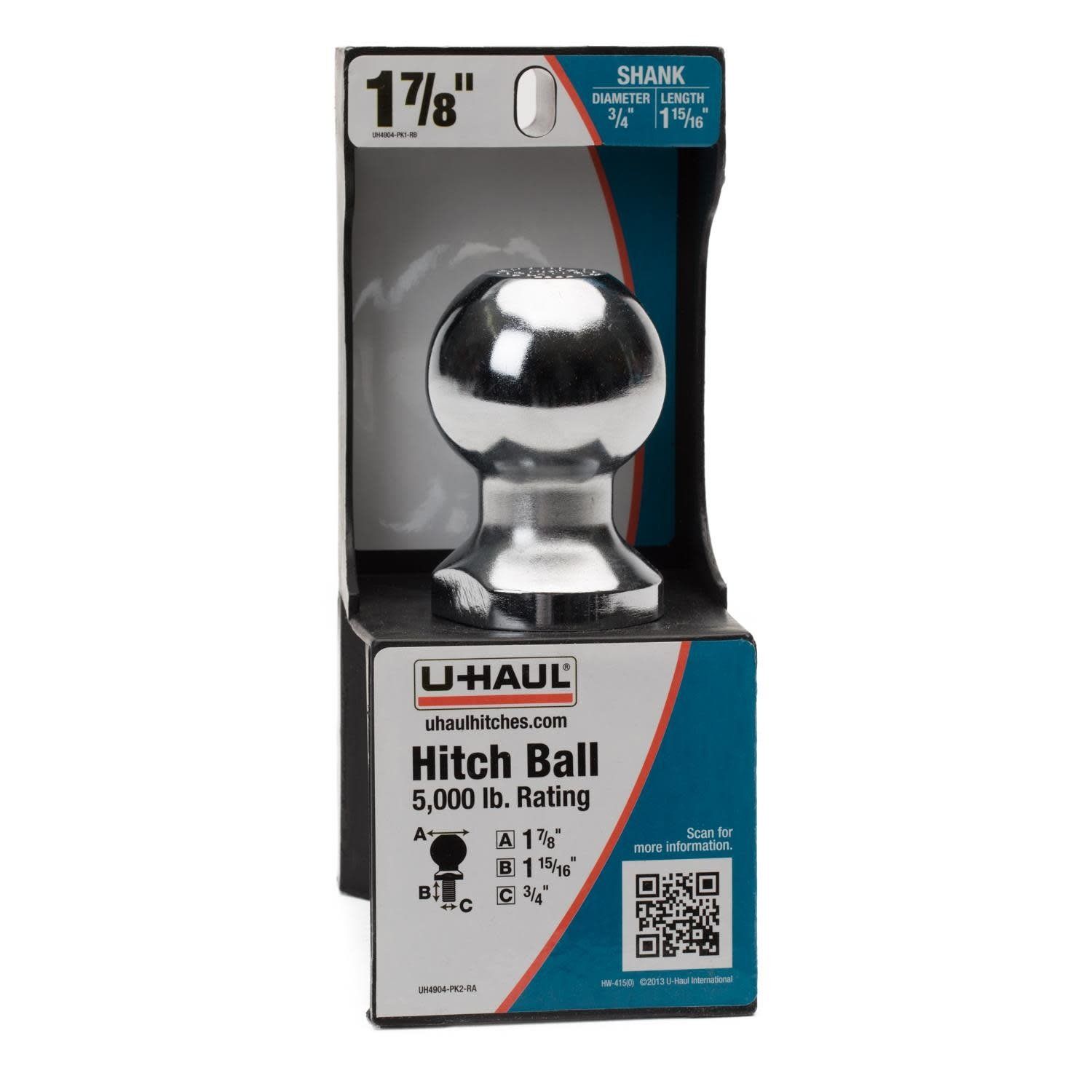 1-7/8” Hitch Ball 1-15/16” Shank Length