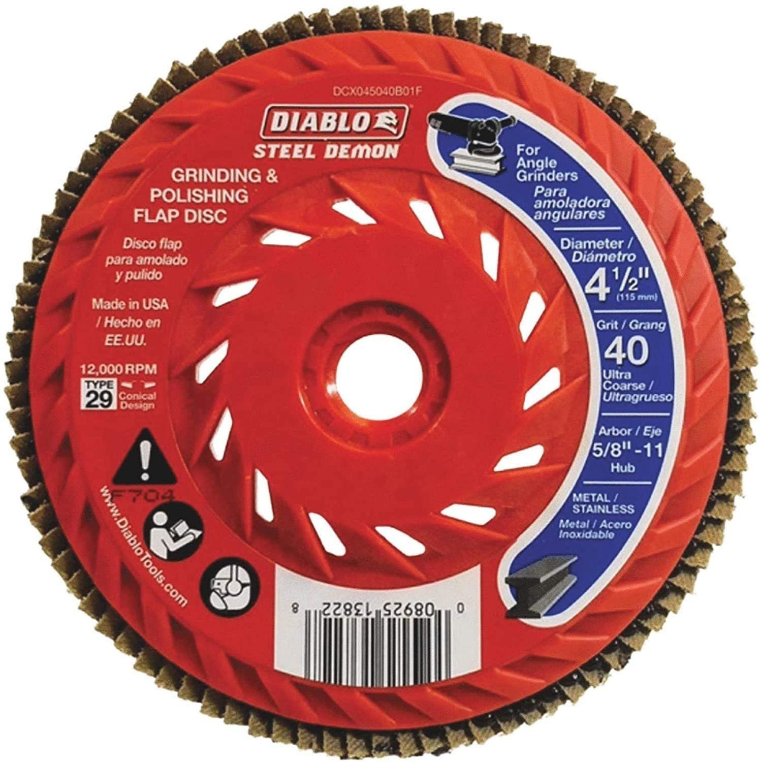 4-1/2 in. Flap Disc 40 Grit - with Speed Hub