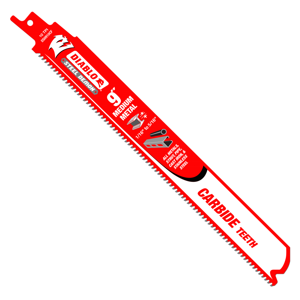 9 in. Steel Demon Carbide Recip Blades for Medium Metal (1/16 in. - 5/16 in.) Cutting (10-Pack)