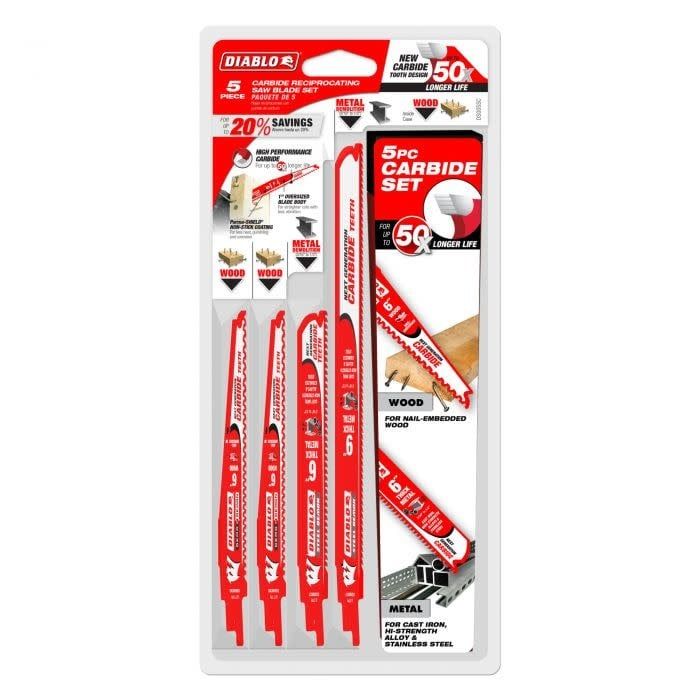 5 pc Carbide Recip Set