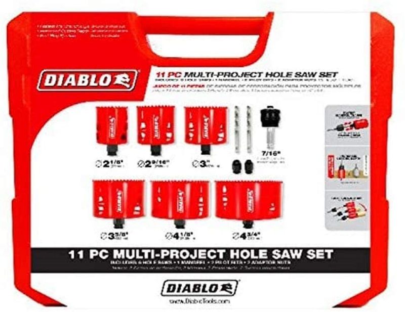 11 pc Multi-Project Bi-Metal Hole Saw Set