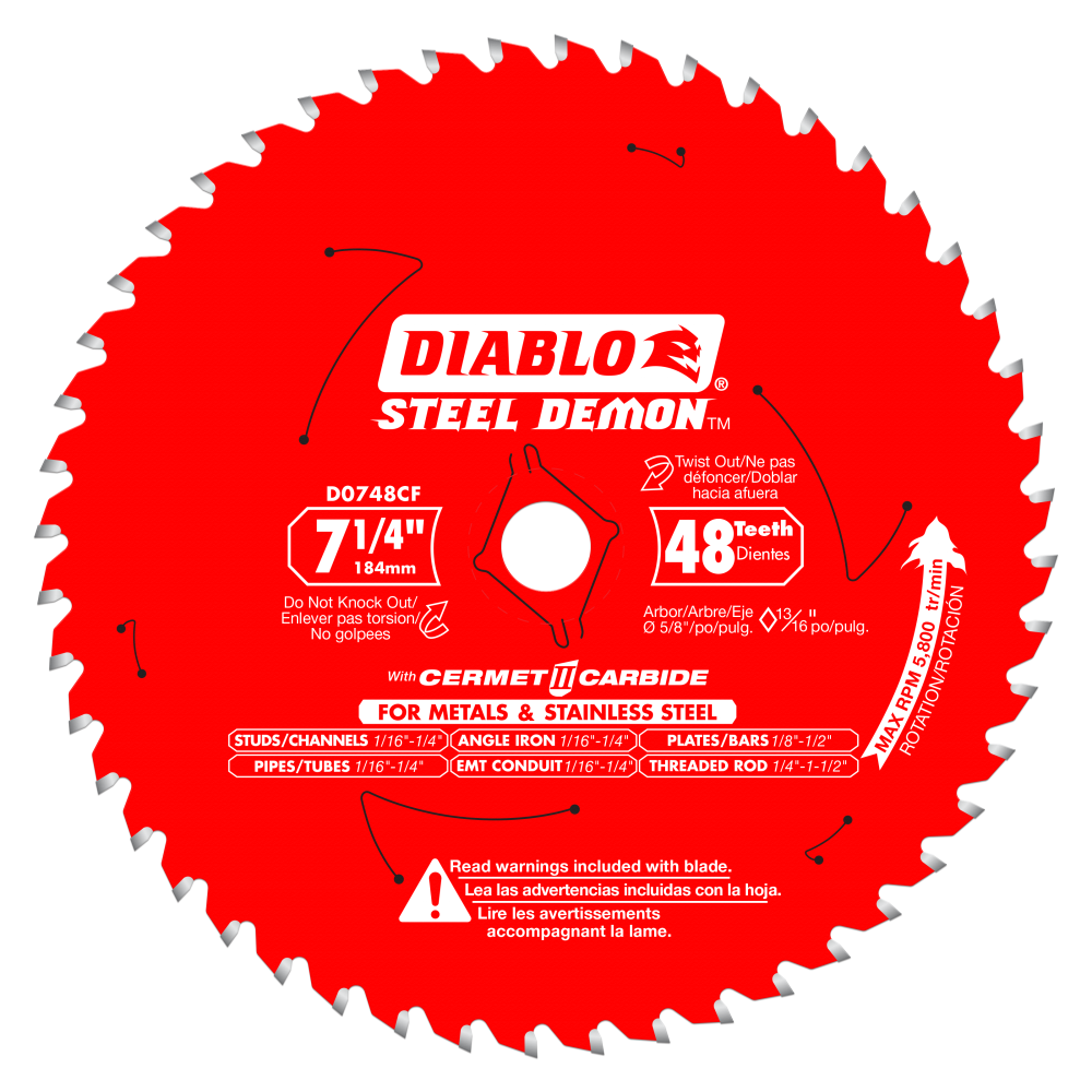 7-1/4 in. x 48 Tooth Steel Demon Cermet Metal and Stainless Steel Cutting Saw Blade