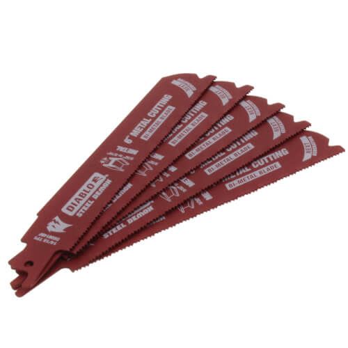 6 in. Bi-Metal Recip Blade for Medium Metal Cutting (3/32 in. to 5/16 in.) (5-Pack)