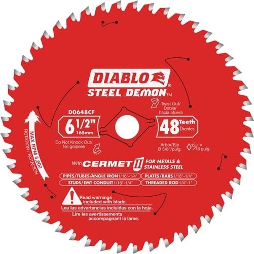 6-1/2 in. x 48 Tooth Steel Demon Cermet II Saw Blade for Metals and Stainless Steel