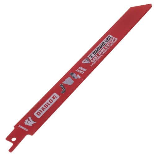 9 in. Diamond Grit Recip Blade for Cast Iron, Fiber Cement, Masonry, and Fiberglass