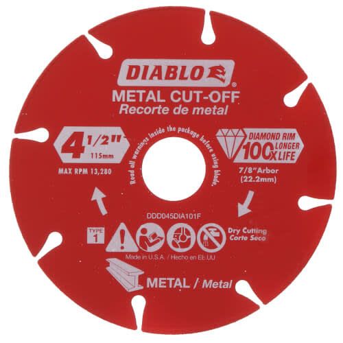 4-1/2 in. Diamond Metal Cut-Off Blade