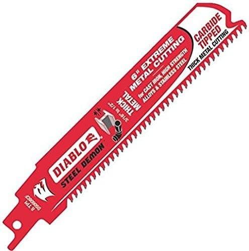 6 in. Steel Demon Carbide Recip Blades for Thick Metal (3/16 in. - 9/16 in.) Cutting (3 Pack)