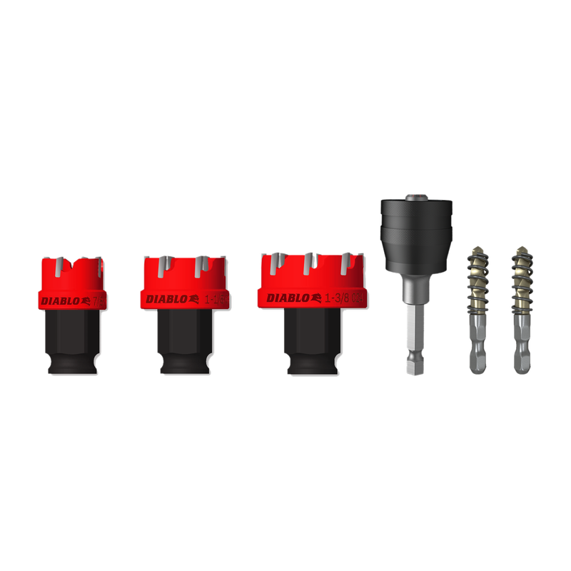 6 pc Steel Demon™ Carbide Teeth Hole Cutter Set