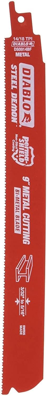 9 in. Bi-Metal Recip Blade for Medium Metal Cutting (3/32 in. to 5/16 in.) (5-Pack)