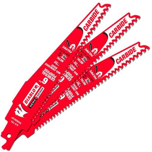 6 in. Demo Demon Carbide General Purpose Recip (3-Pack)
