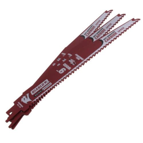 9 in. Demo Demon Carbide Recip Blade for Nail-Embedded Wood (3 Pack)