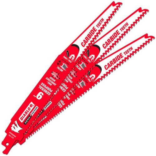 9 in. Demo Demon Carbide General Purpose Recip (3-Pack)