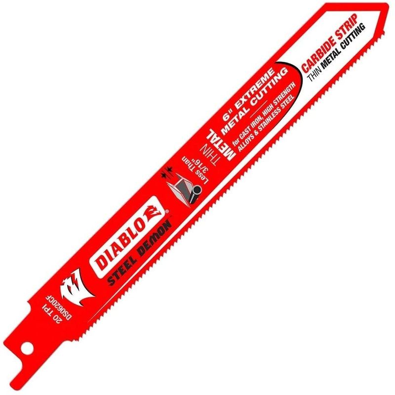 6 in. Steel Demon Carbide Recip Blades for Thin Metal (less than 1/8 in.) Cutting