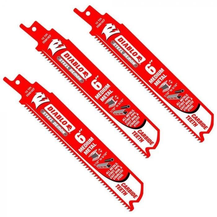 6 in. Steel Demon Carbide Recip Blades for Medium (1/16 in. - 5/16 in.) Metal Cutting (3-Pack)