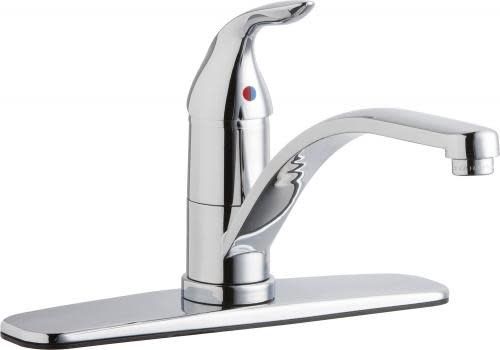 Chicago Faucets Deck-Mounted Single Handle Sink Faucet, 8&quot; Centers