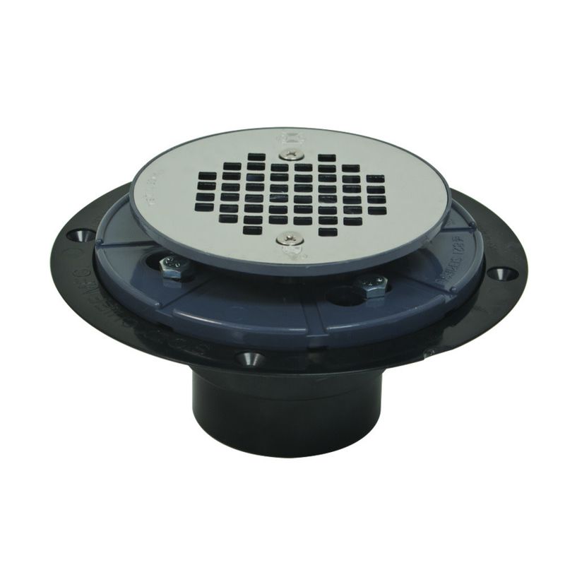 PVC Shower Pan Drain with Test Plug