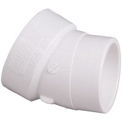PVC DWV 22 1/2 STREET ELBOW 4IN