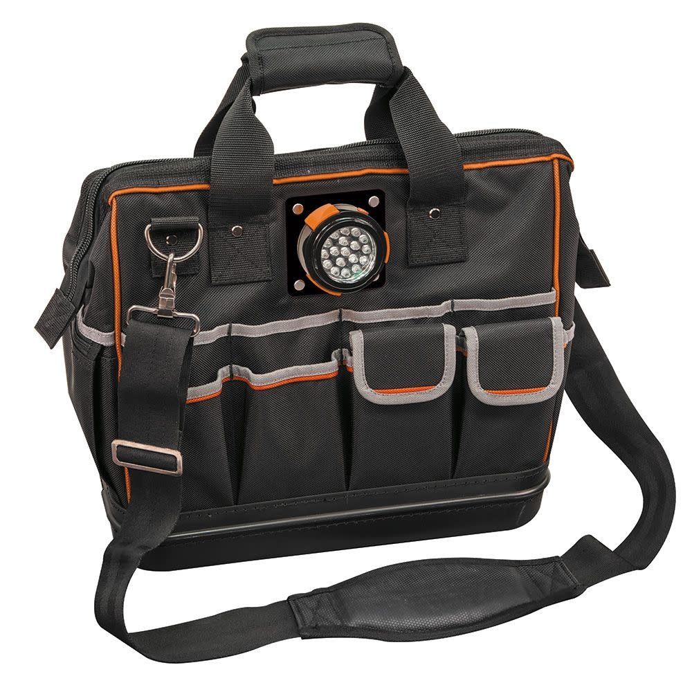 Tool Bag, Tradesman Pro™ Lighted Tool Bag, 31 Pockets, 15-Inch
