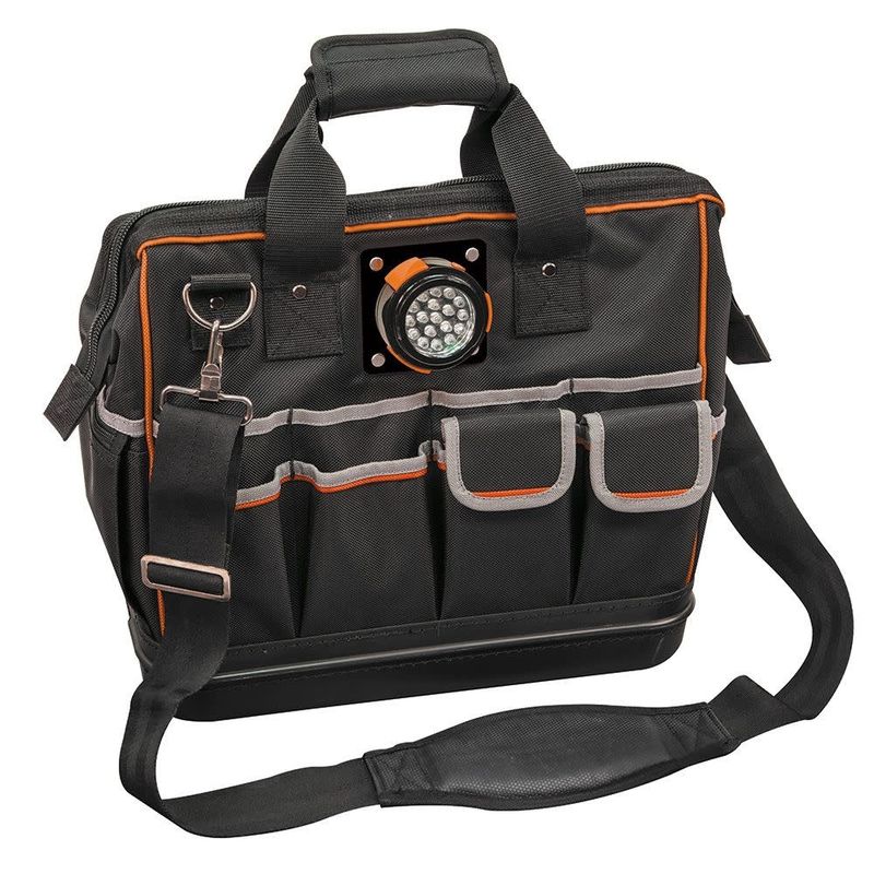 Tool Bag, Tradesman Pro™ Lighted Tool Bag, 31 Pockets, 15-Inch