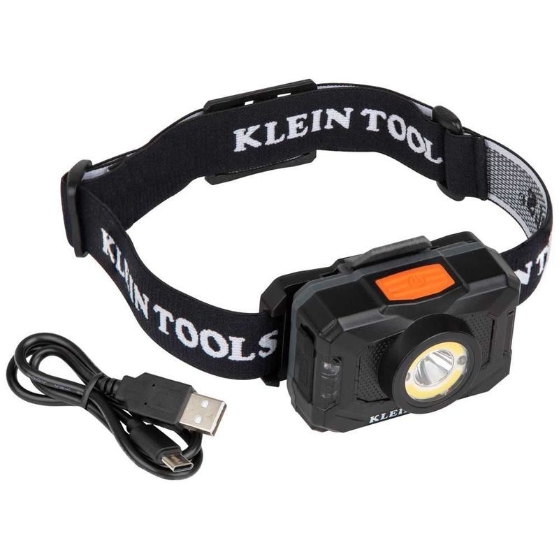 Rechargeable 2-Color LED Headlamp w/ Adjustable Strap