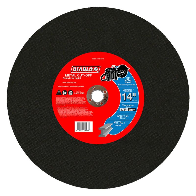 14 in. D X 20 mm Aluminum Oxide High Speed Metal Cut-Off Disc 1 pk