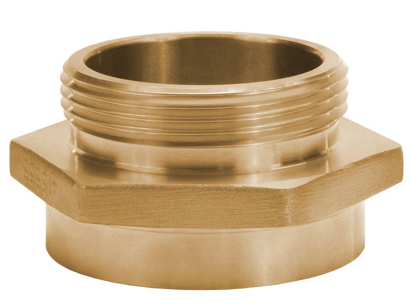 1 1/2 Inch (in) FNST x 1 1/2 Inch (in) MNPT Brass Female x Male Hex Nipple Adapter Fitting