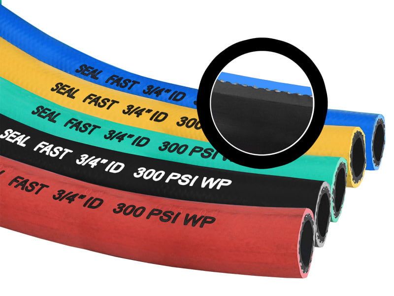 Industrial Rubber Air Hose, General Purpose - Premium 1&quot; PRICED $3.00 PER FOOT  (SPECIAL ORDER)