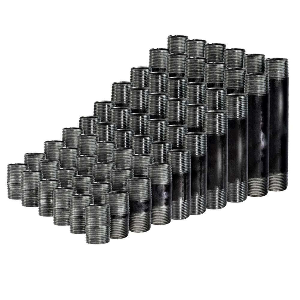 3/4&quot; BLACK NIPPLE ASSORTMENT PK CLOSE - 6&quot;