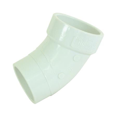 PVC/DWV 45- STREET ELBOW, Size: 1 1/2 IN