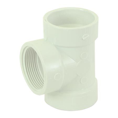 PVC/DWV TEST TEE, Size: 1 1/2 IN