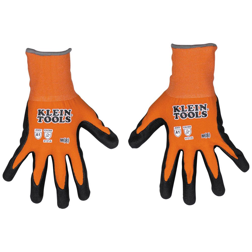 Knit Dipped Gloves, Cut Level A1, Touchscreen 2 Pair, Size: Medium