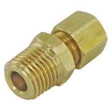 BRASS COMPRESSION X MALE UNION, Size: 1/4" X 1/4"
