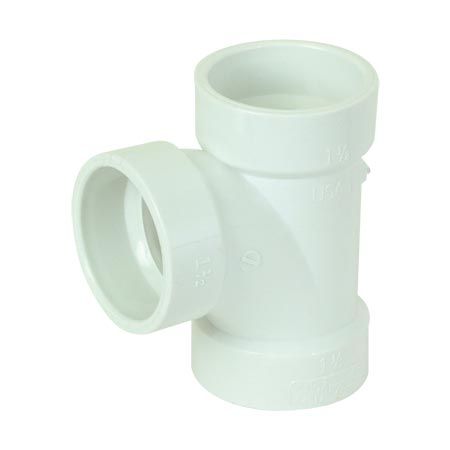 PVC/DWV SANITARY TEE, Size: 1 1/2 IN