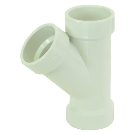PVC/DWV 45 WYE, Size: 1 1/2 IN X 1 1/2 IN X 1 1/2 IN
