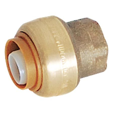 PUSHFIT BRASS CAP, Size: 1/2 IN