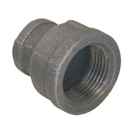 BLACK MALLEABLE BELL REDUCER, Size: 3/4 IN X 1/2 IN