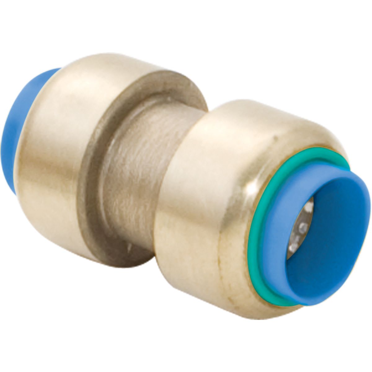 PUSHFIT BRASS COUPLING, Size: 1/2 IN