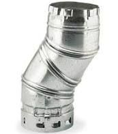 ADJUSTABLE SINGLE WALL VENT 90 ELBOW, Size: 3"