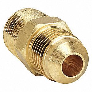 FLARE GAS CONNECTOR, Size: 3/8" FLARE X 3/8" FIP