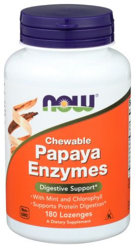 NOW Papaya Enzyme 180 Lozenges