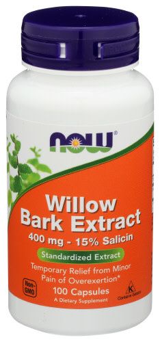 Now WILLOW BARK EXTRACT 400 mg  100 VCAPS