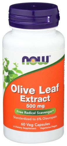 Now Olive Leaf Extract 500mg Free Radical Scavenger 60 Veg Capsules