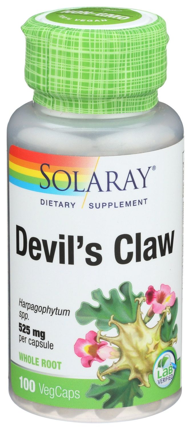 Solaray Devils Claw 525mg 100 Vegetarian Capsules