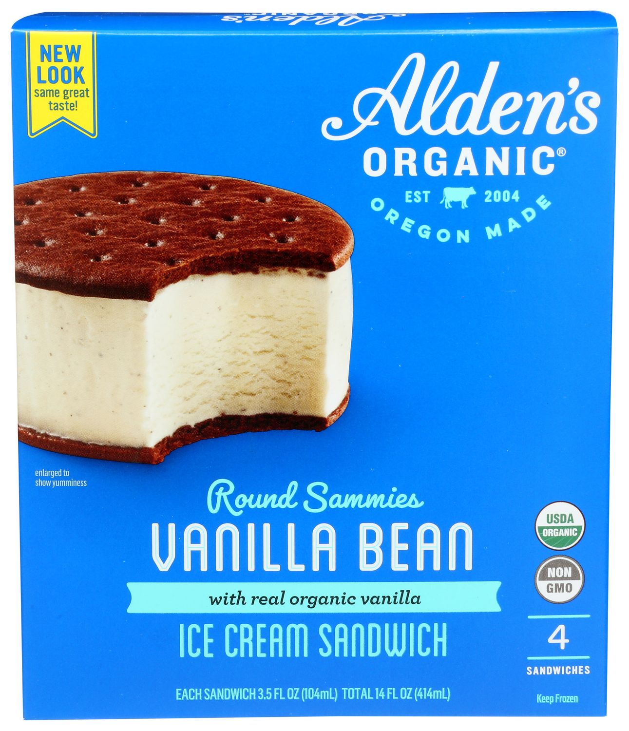 Aldens Organic                Ice Cream Sndwich Vanilla