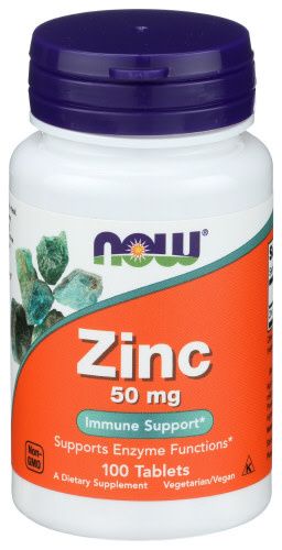 Now ZINC GLUCONATE 50mg  100 TABS