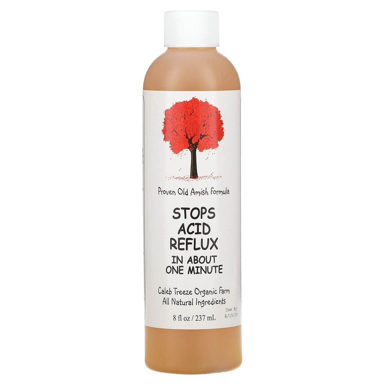 Caleb Treeze Proven Old Amish Formula Stops Acid Reflux 8 oz