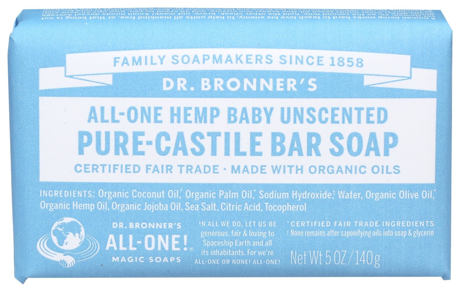 Dr Bronner                    Soap Bar Bby Mild