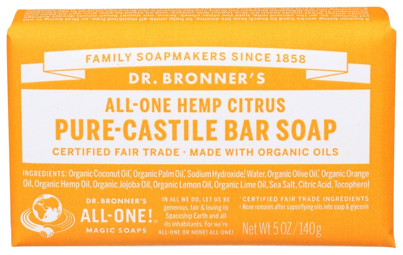 Dr Bronner                    Soap Bar Citrus Orange