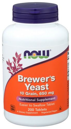Now BREWERS YEAST 10 GRAIN 200 TABS